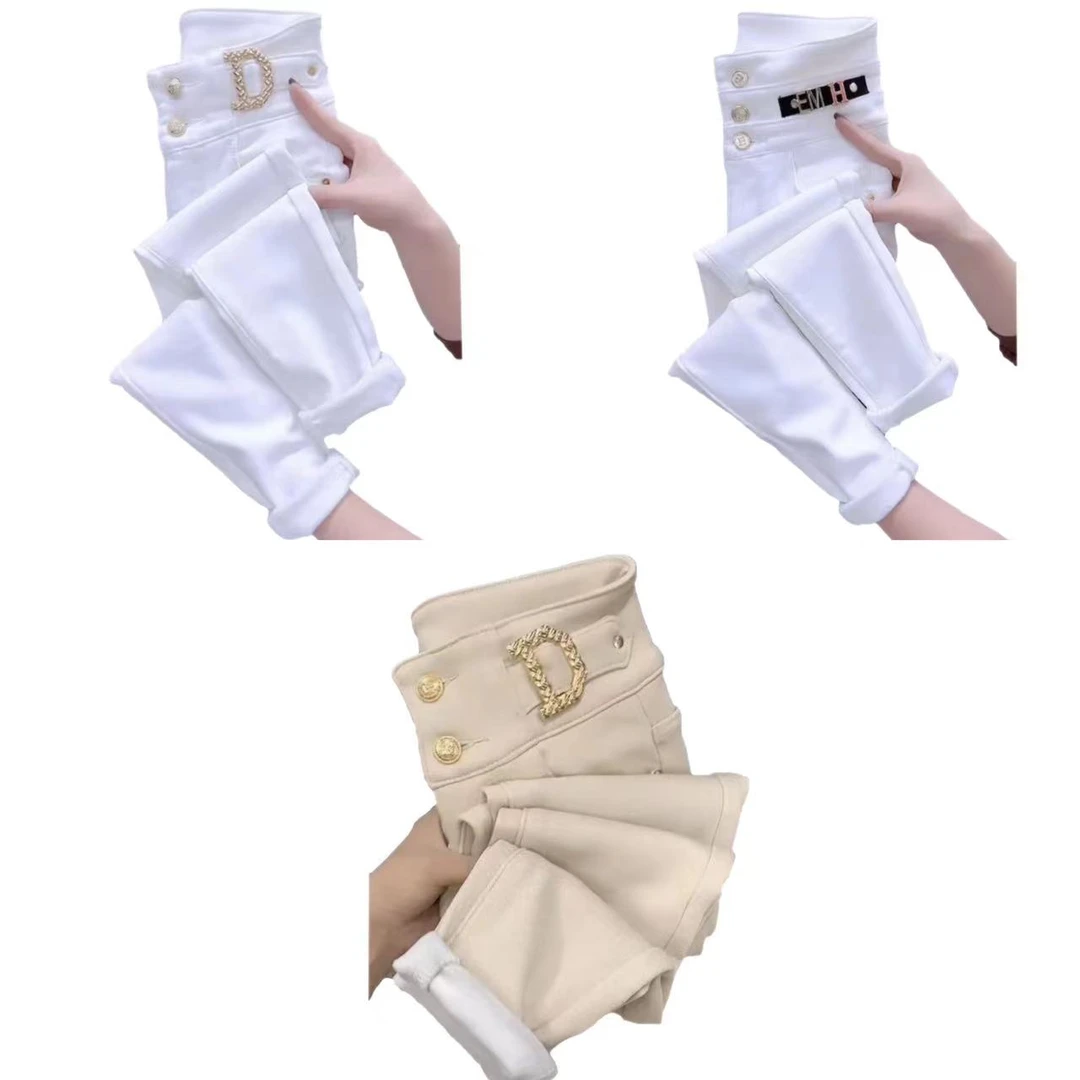 13500新款时尚百搭牛仔弹力小脚裤（加绒）