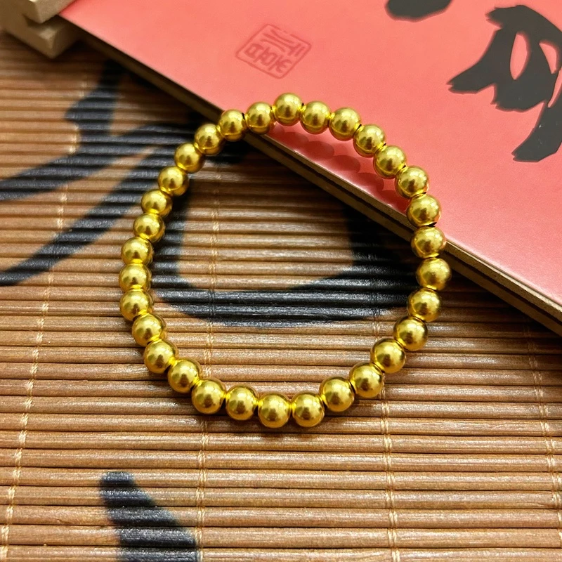 足银银制品 珠珠素款时尚大气轻奢百搭风新中式简约古法磨砂手串