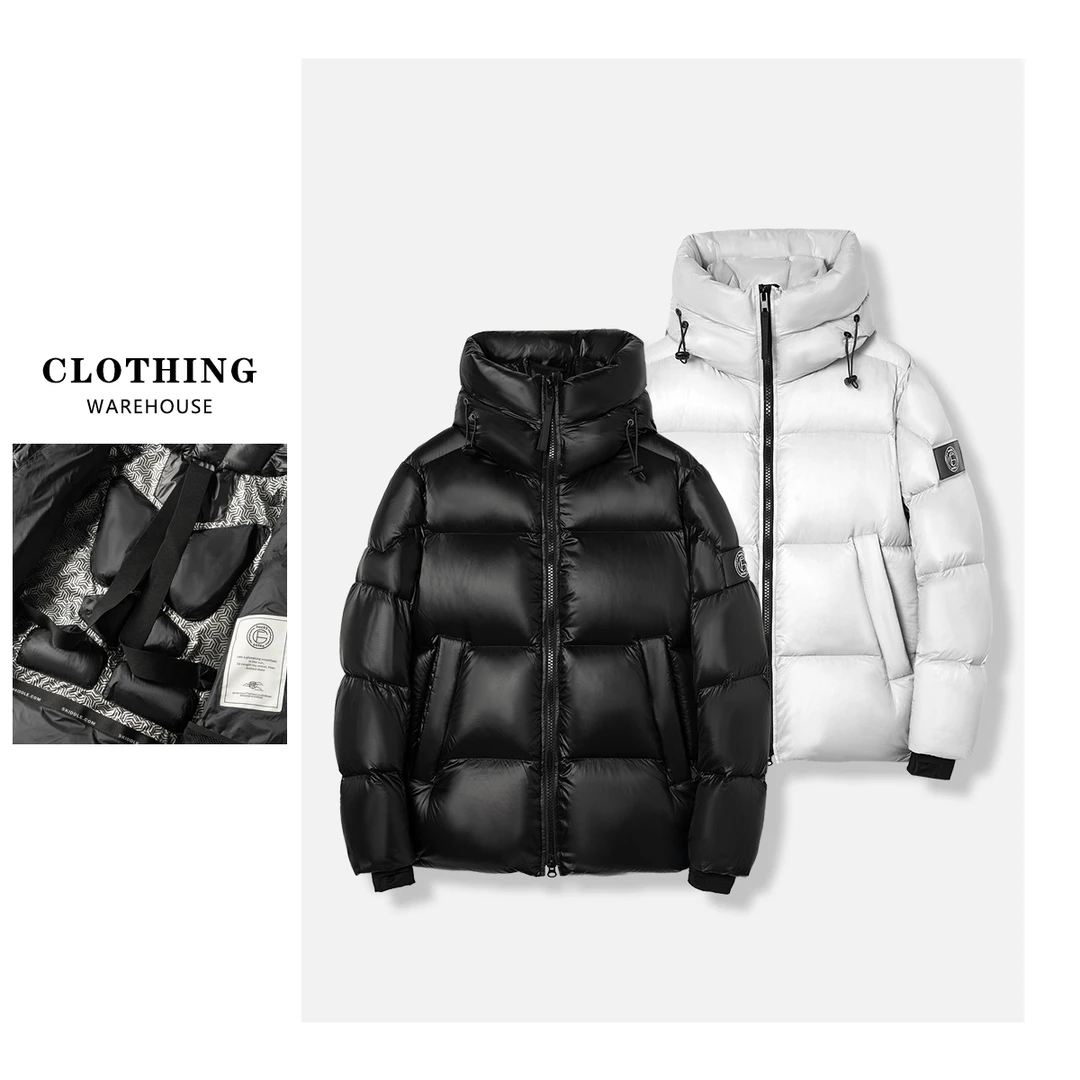 【衣品仓】   轻奢90白鹅绒 羽绒服连帽800蓬严寒保暖2390