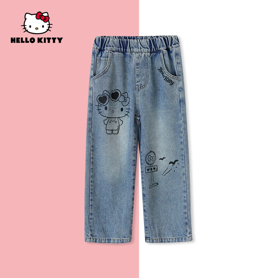 HelloKitty春季女宝上衣女童装中大儿童洋气牛仔裤ACJMKQ10105 AD