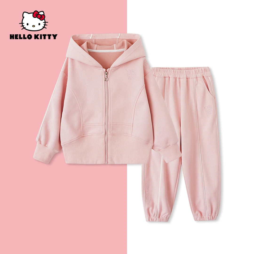 HelloKitty秋季新款女童衣服中大童时尚休闲儿童套装AC4320HA143