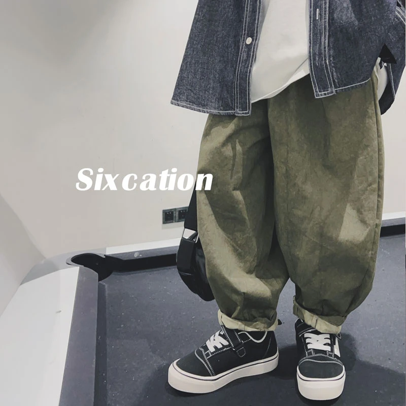 男童秋装扎染休闲裤儿童新款韩版中大童秋季潮牌时装哈伦裤S6505