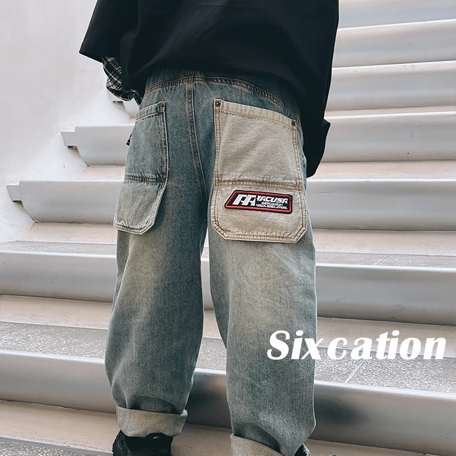 儿童个性牛仔裤薄长裤新款男童春秋款中大童裤子童装休闲S6880