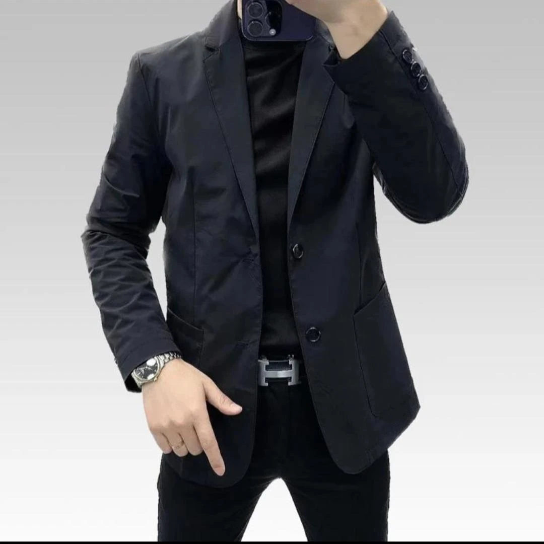 2024韩版男士商务休闲西装百搭春季潮流春秋时尚西服痞帅夹克外套