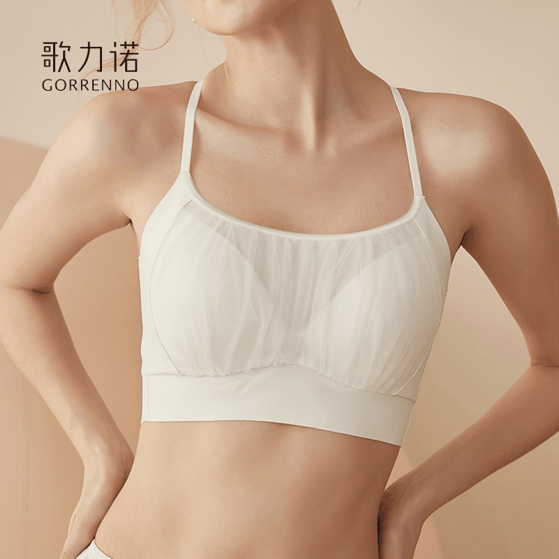 吊带美背心式抹胸女内衣夏薄款性感蕾丝防走光裹胸无钢圈聚拢文胸
