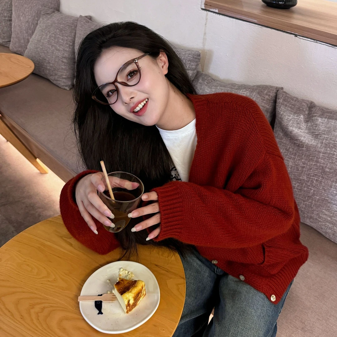 【岁岁如是】秋冬新款时尚休闲百搭长袖毛衣开衫