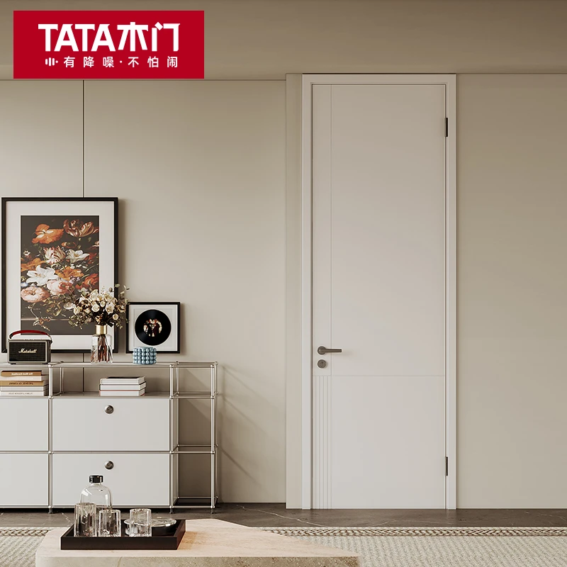 TATA木门定制隔音室内门卧室木门房间门白色房门时尚简约门AC102