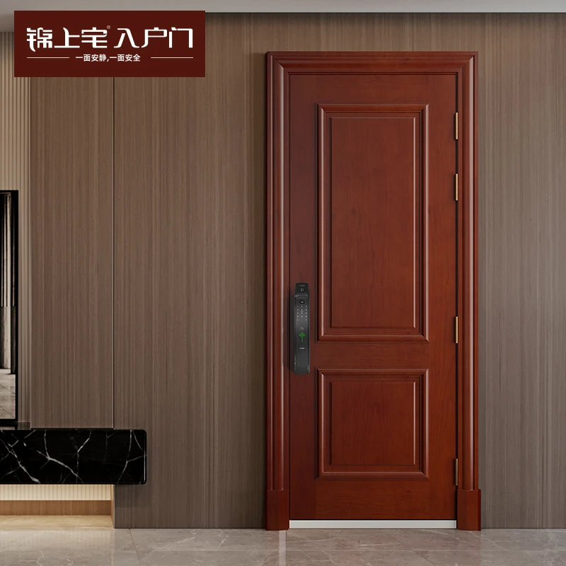 锦上宅定制入户门别墅门双开门官方高端安全双色防盗进户门ZM001