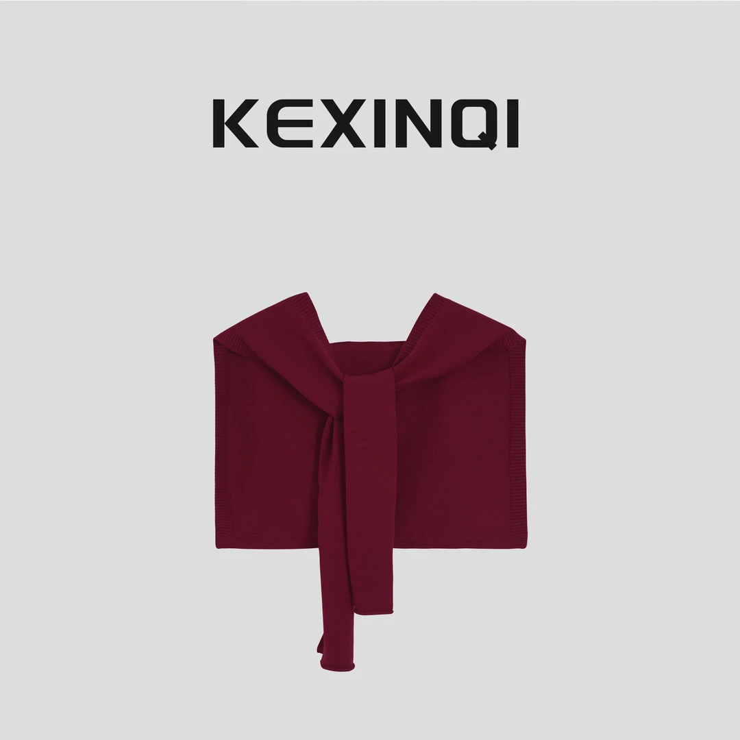 KEXIN 红色披肩 2024新款百搭休闲时尚针织披肩-248PJZKX21066