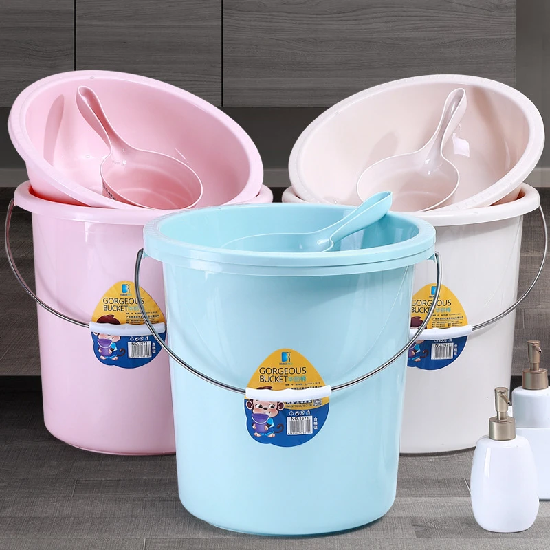家用塑料桶圆形批发手提学生宿舍加厚洗衣桶户外储水水桶塑料加厚
