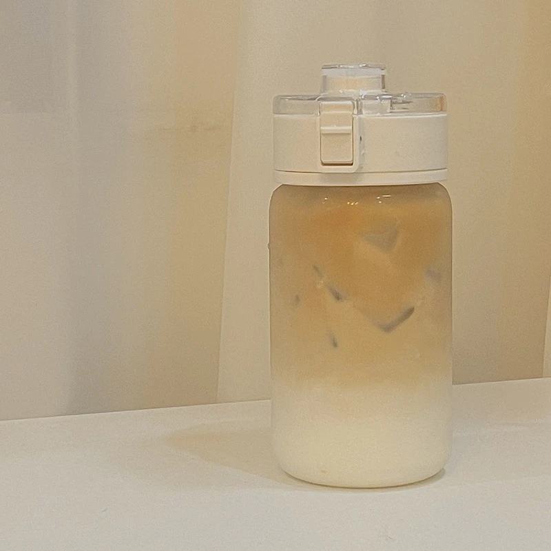 水杯女可爱夏季学生日式简约带茶隔塑料杯子便携耐高温防摔随手杯