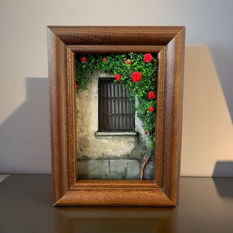 微缩迷你小摆件文创花墙冰箱贴送朋友送闺蜜礼物小巧便携手工模型