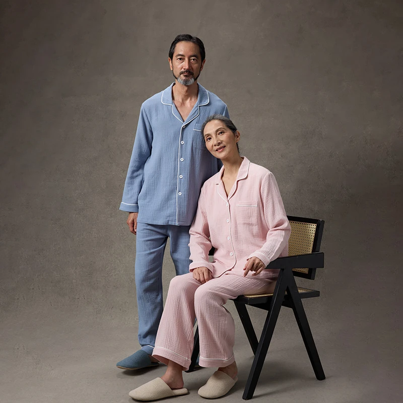 山海游·Q弹泡泡棉睡衣情侣套装深睡衣