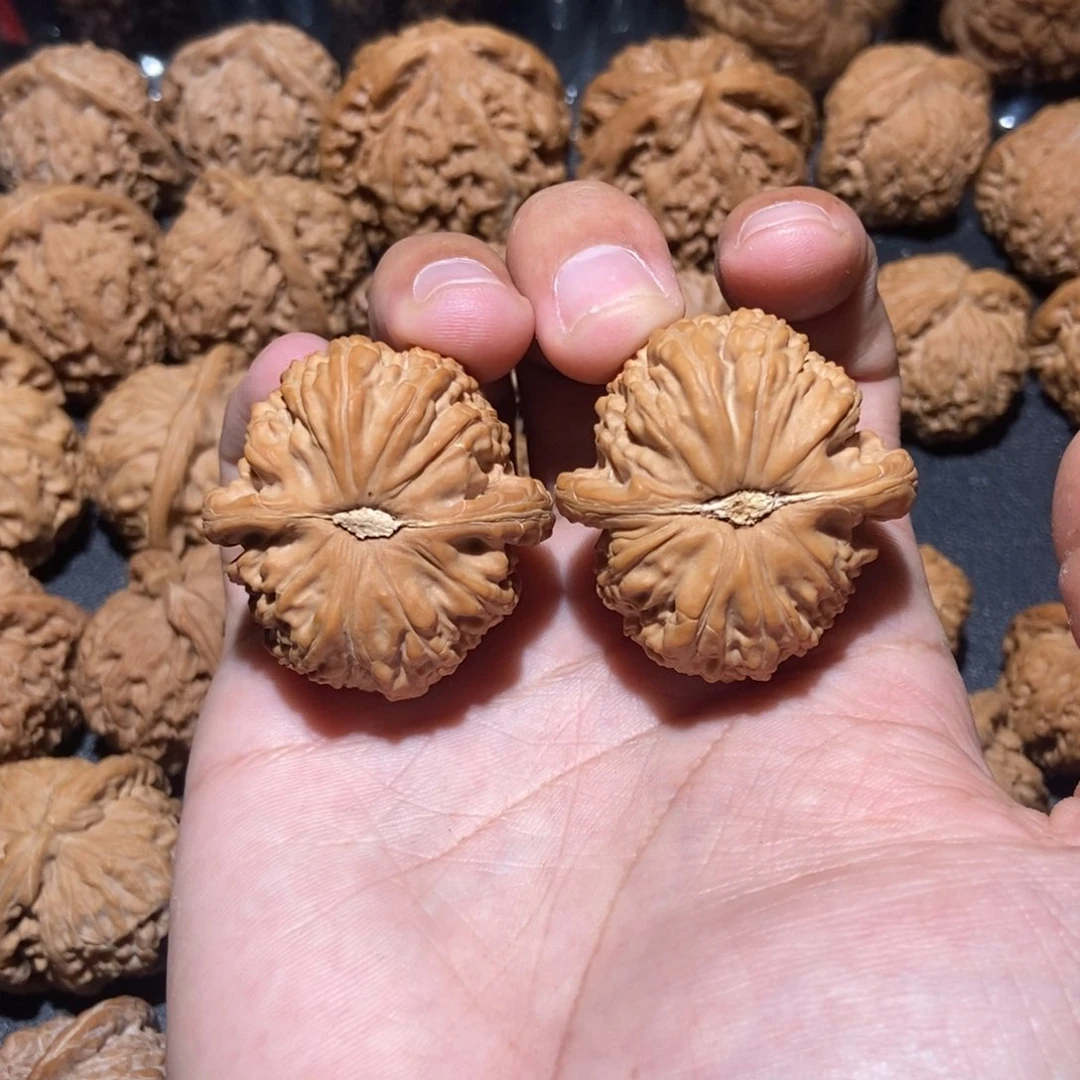 文玩核桃把件垚*白石子37全品