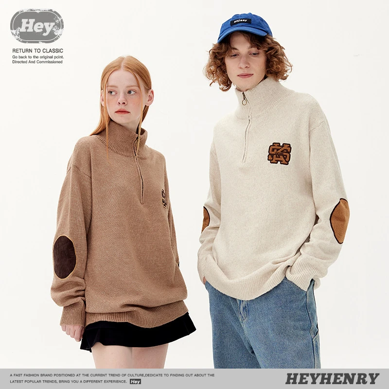 Nariele 学院风套头休闲风oversize毛衣情侣装秋季款上衣2904