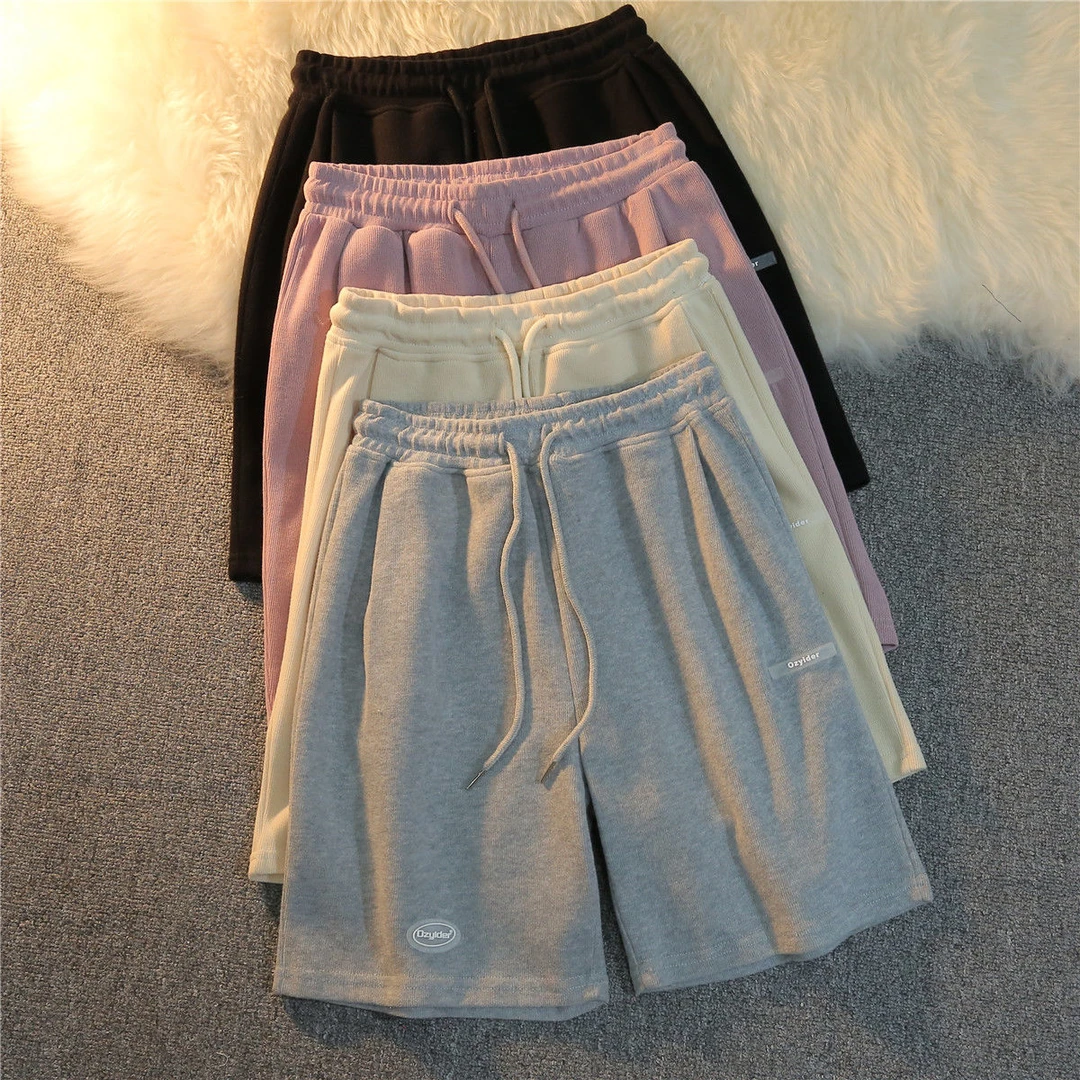 男女童夏季短裤韩版简约中大童学生五分裤洋气时尚运动两件装裤子