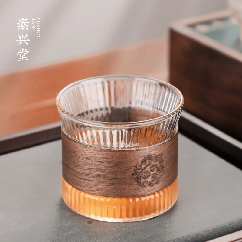 素兴堂玻璃茶杯高颜值泡茶品茗杯主人杯家用耐高温功夫茶喝茶小杯