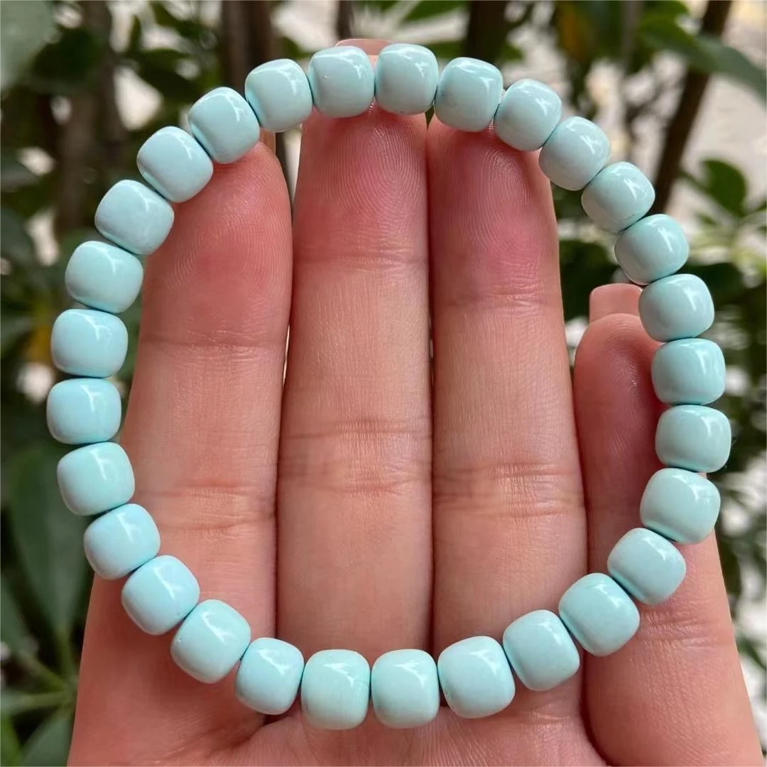 原款高瓷绿松石老型单圈女款手串手链珠宝级时尚【多样性发货】