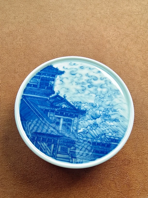 半山晓野蓬莱仙境盖置物