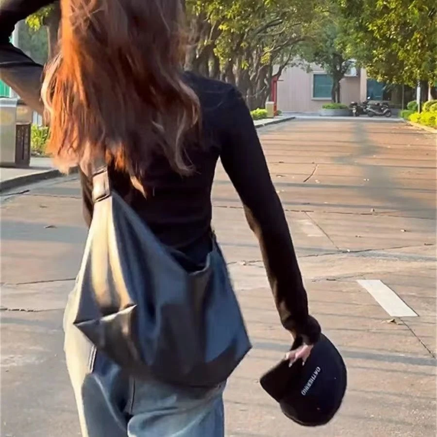 包包女2025新款潮韩版复古百搭单肩包大容量斜挎包学生上课通勤包