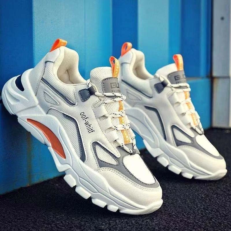 男鞋新款秋冬季透气运动鞋时尚百搭潮鞋老爹鞋男网面跑步鞋