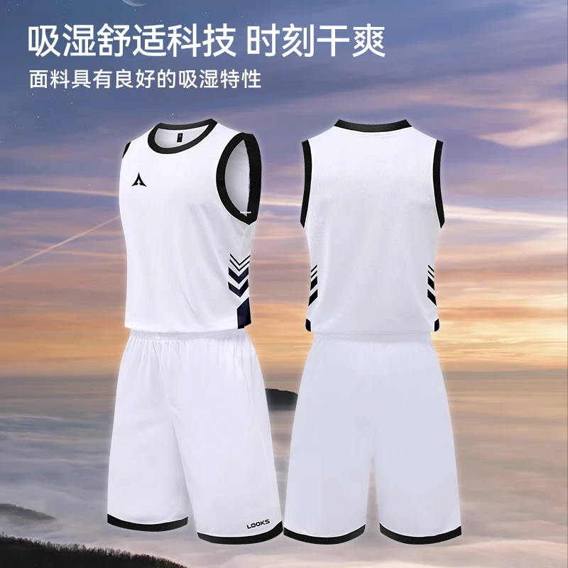 路克士2024夏季透气7006篮球服速干透气印号训练无袖定制比赛队服