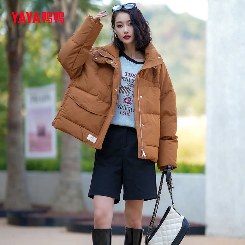 YAYA/鸭鸭秋冬韩版潮流学生休闲清仓捡漏羽绒服女YE2B622902N