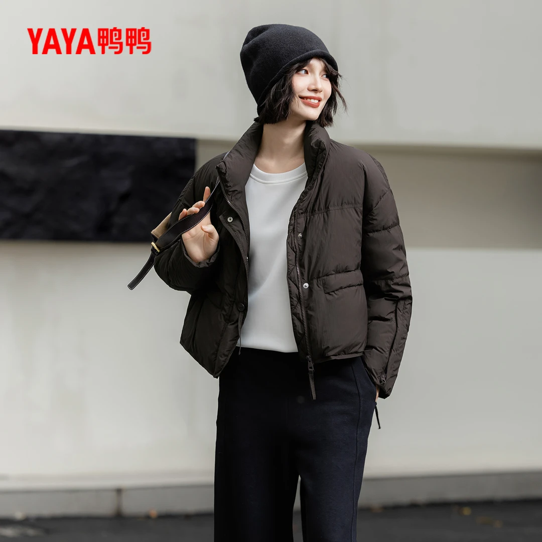 YAYA/鸭鸭时尚百搭休闲简约短款韩版羽绒服YE4B616042N
