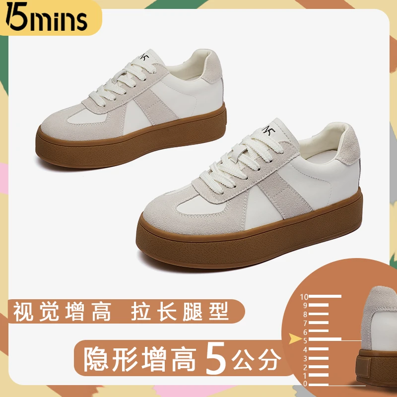 15MINS/15分钟（增高5公分）新款时尚厚底潮流百搭休闲透气德训鞋