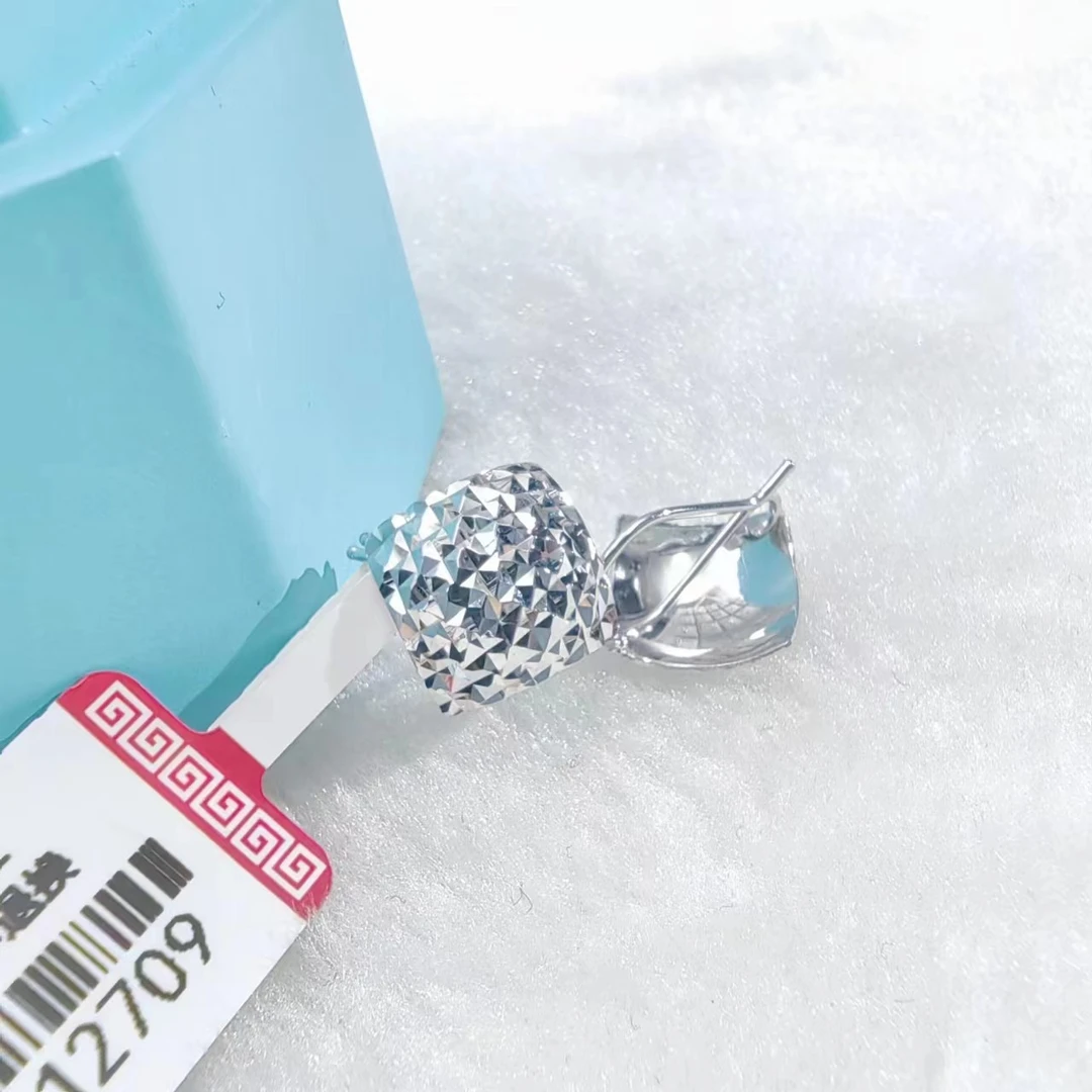 PT950铂金耳饰 菱形满天星铂金耳包 时尚百搭 简约气质精致