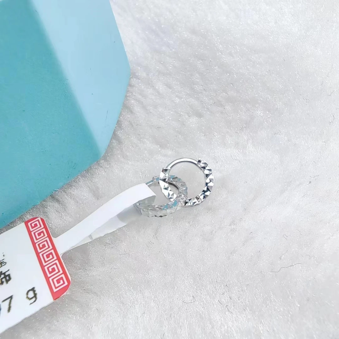 PT950铂金耳饰 耳骨扣 满天星铂金耳扣 约6.3mm  egk 时尚百搭