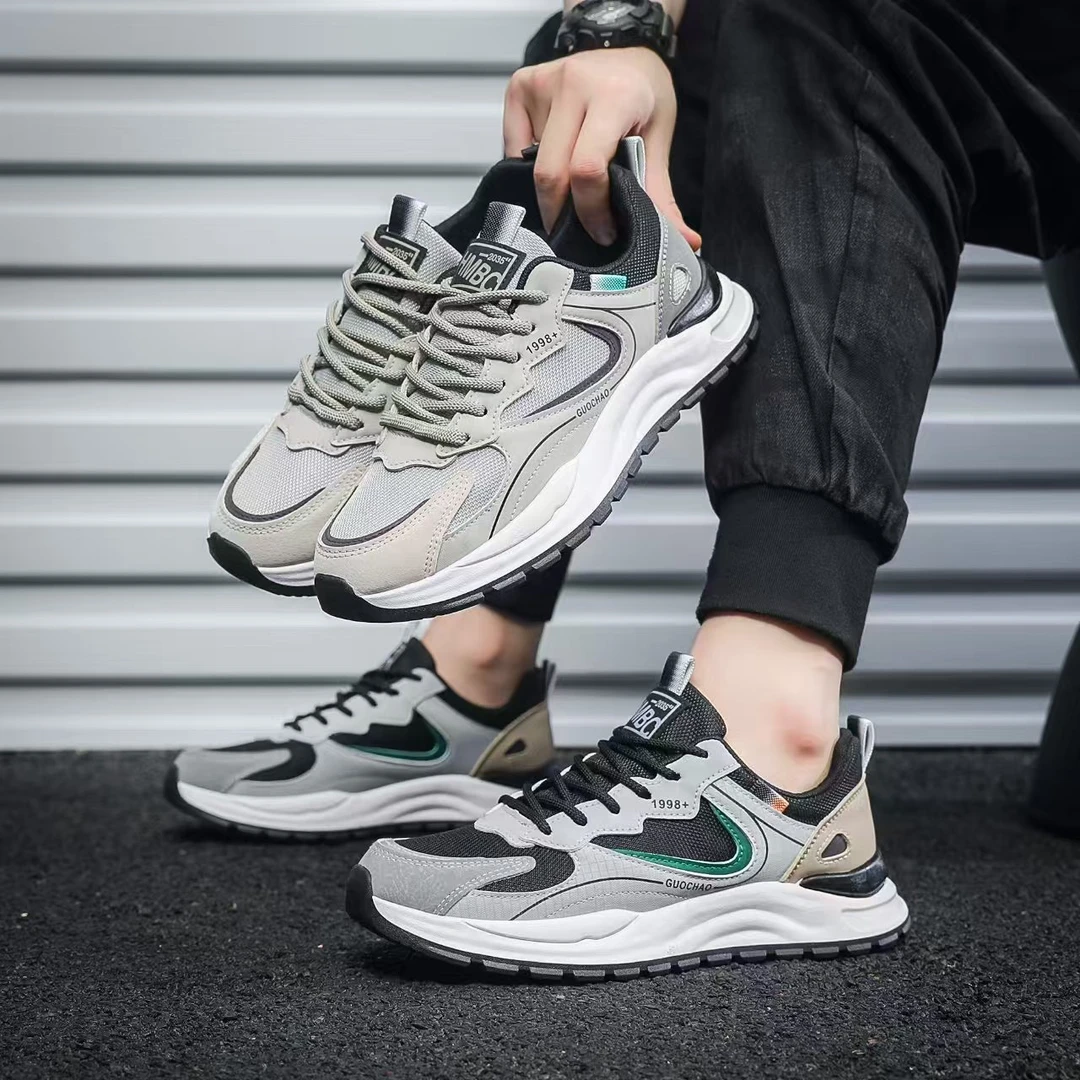 【设计感双网耐磨休闲鞋】新款网面时尚厚底运动鞋百搭慢跑鞋-7702