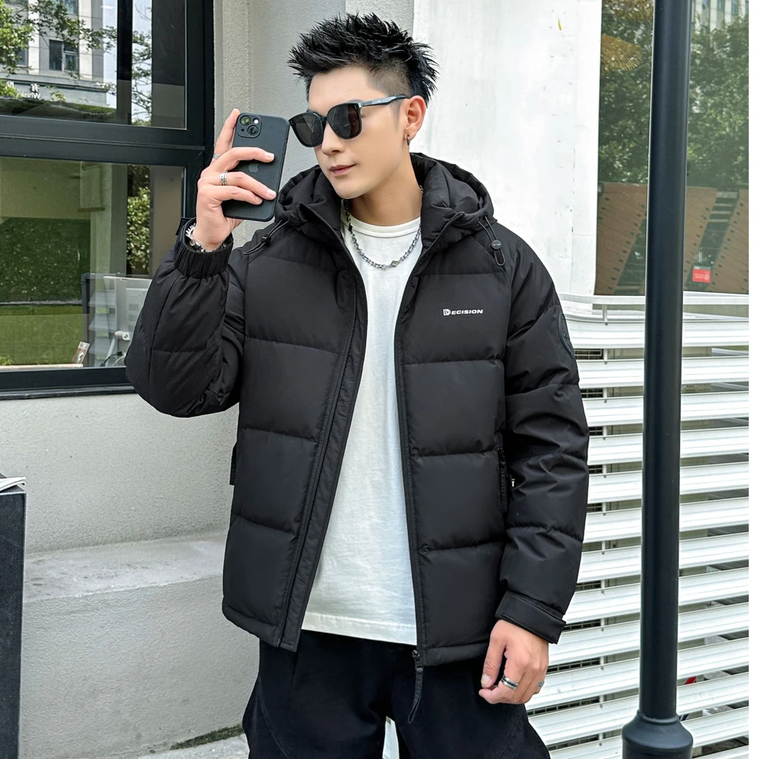 【凛冬初雪90白鸭绒羽绒服】冬季新款连帽时尚加厚情侣宽松-991