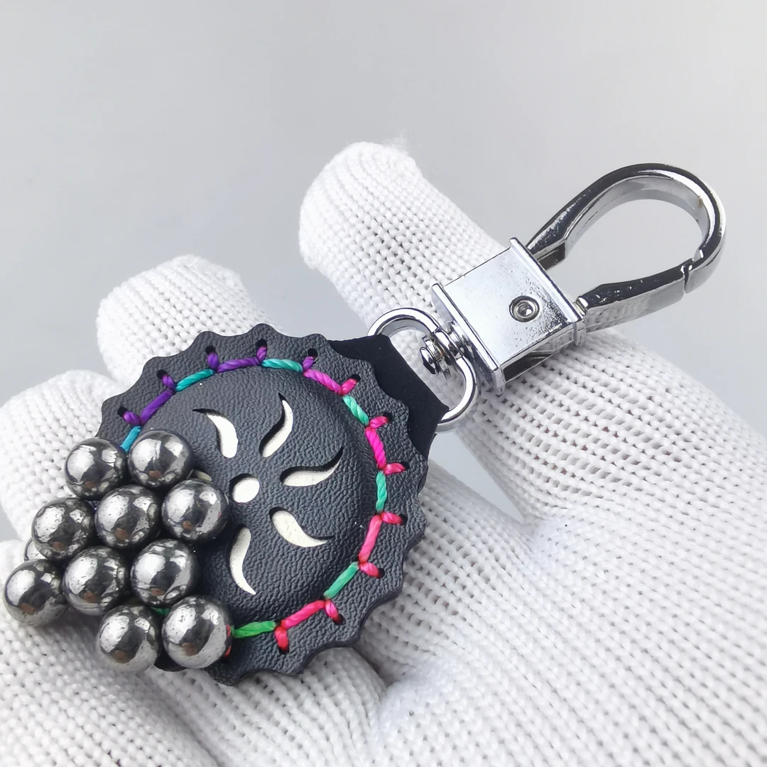 纤维强磁吊坠 户外弹弓伴侣吸铁石挂坠 圆形吸钢珠磁铁