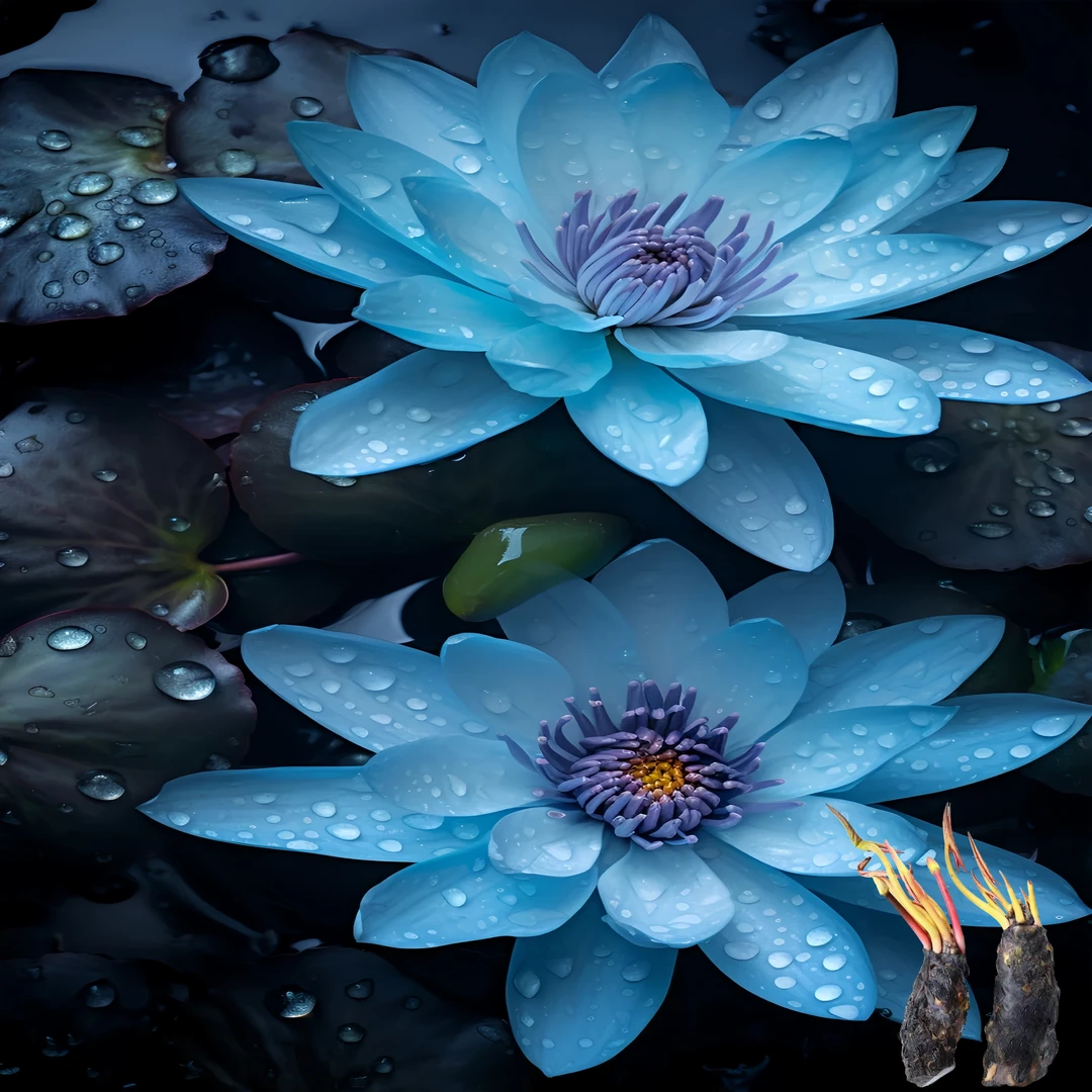 【稀有大睡莲】四季水养睡莲根块带芽水生植物水池鱼缸水培当年开