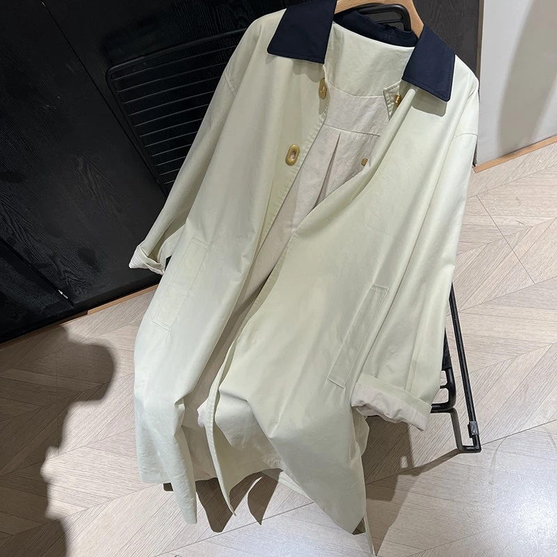 2024年新款秋风衣外套女款大衣小个子中长款英伦风日系休闲流行