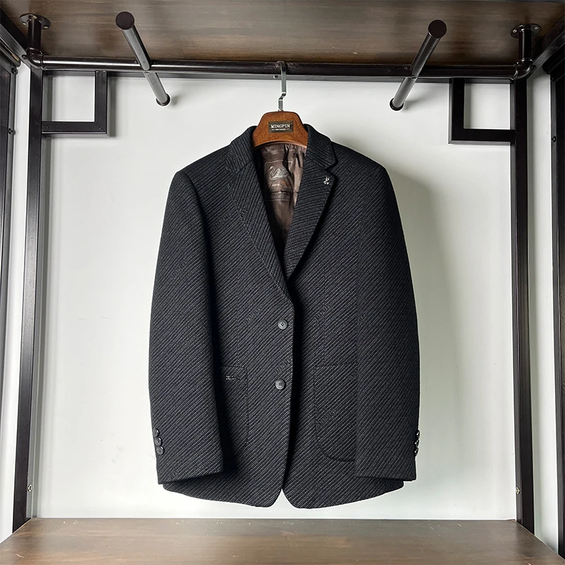 热卖男中年冬季加绒加厚爸爸装休闲外套棉衣男款冬季派克服5868