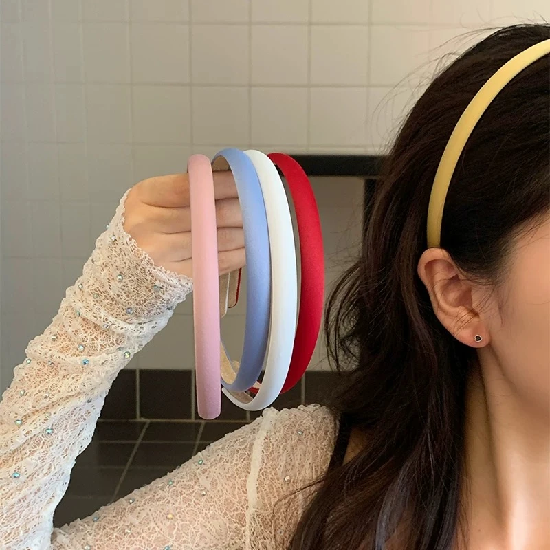 气质红色高级感细边发箍女复古简约头箍洗脸发饰头饰2025新款