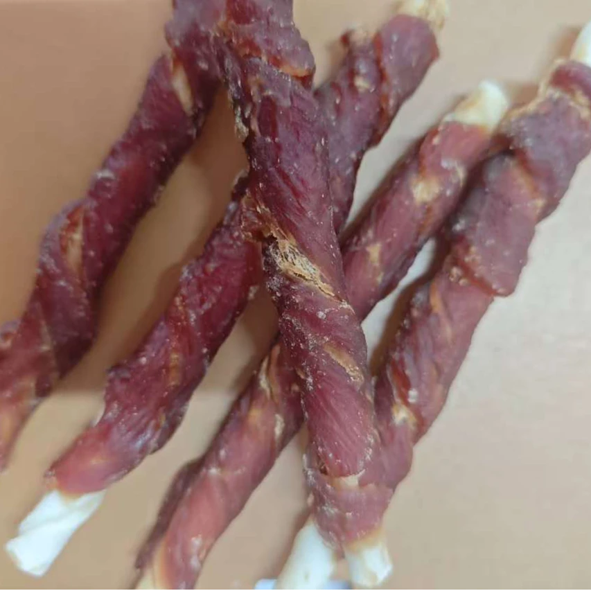 X鸭肉/鸡肉缠牛皮棒狗狗零食磨牙洁齿训犬奖励消磨时间
