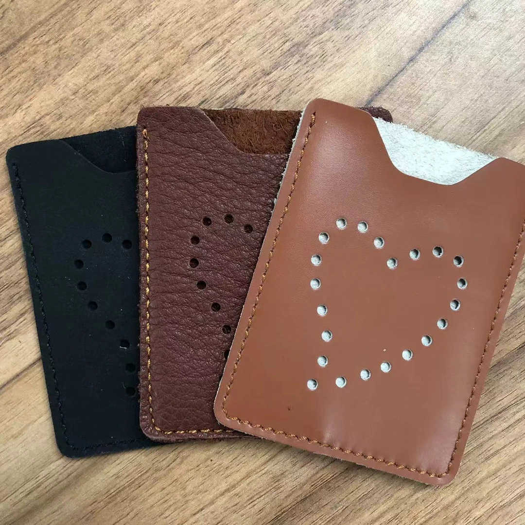 头层牛皮爱心卡包