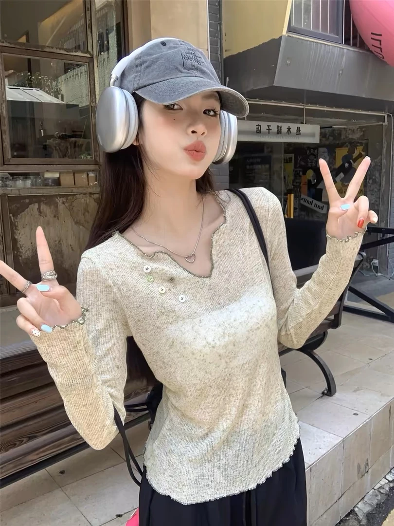 【长袖女装200—300】长袖T恤女秋冬打底东大门内搭修身显瘦百搭上衣