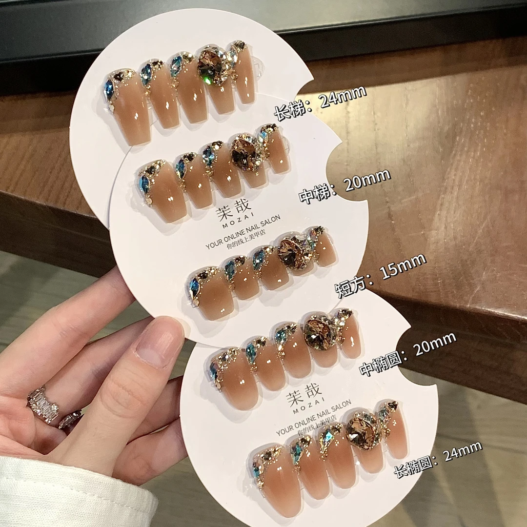 茉哉瑞瑞高定【施家全华/暮色沉】纯手工定制美甲拆卸穿戴甲A2983