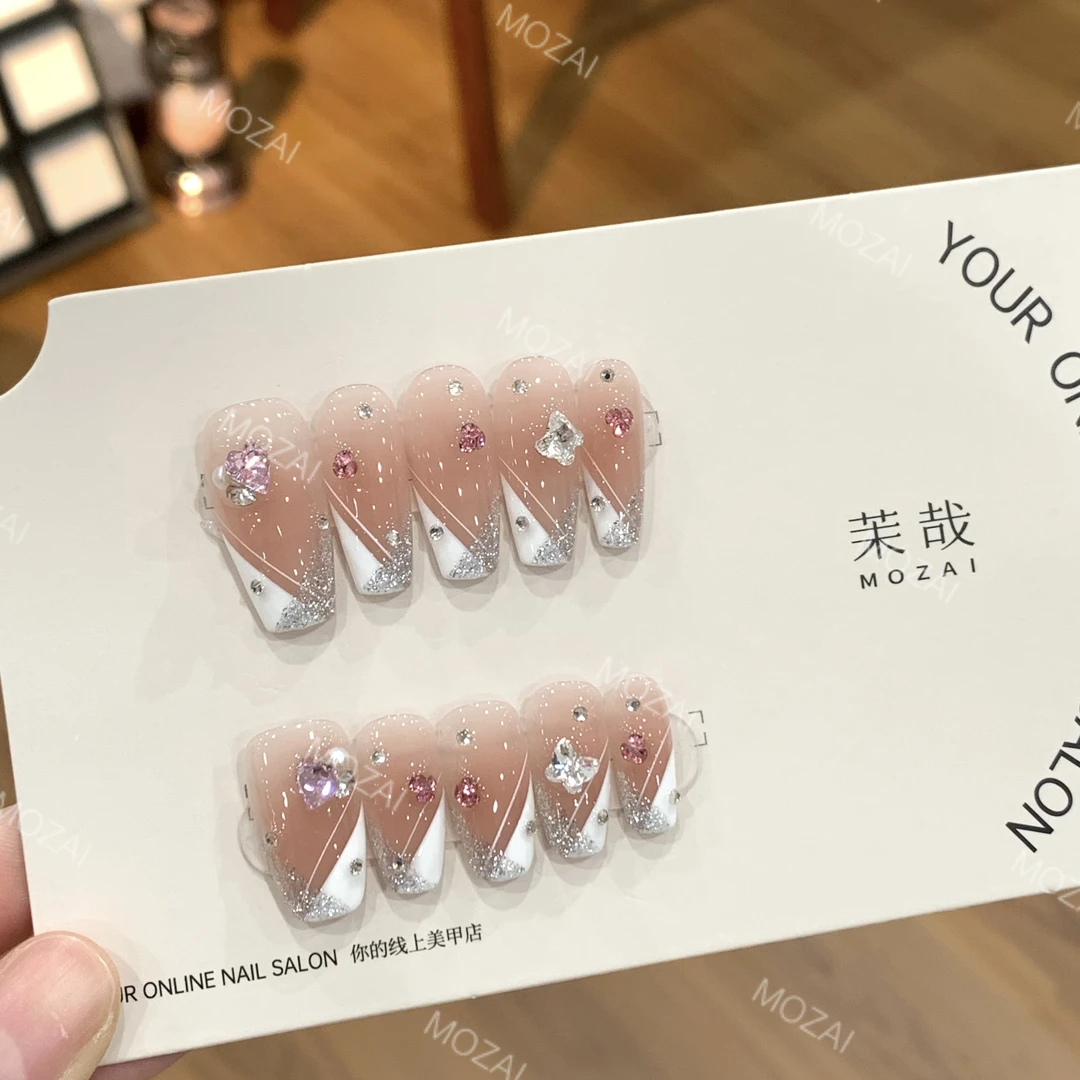 茉哉V【暮光】纯手工定制美甲可拆卸穿戴甲A3157