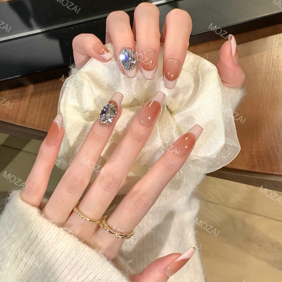 茉哉JY【云归故里】纯手工定制美甲可拆卸穿戴甲A2640/A2641