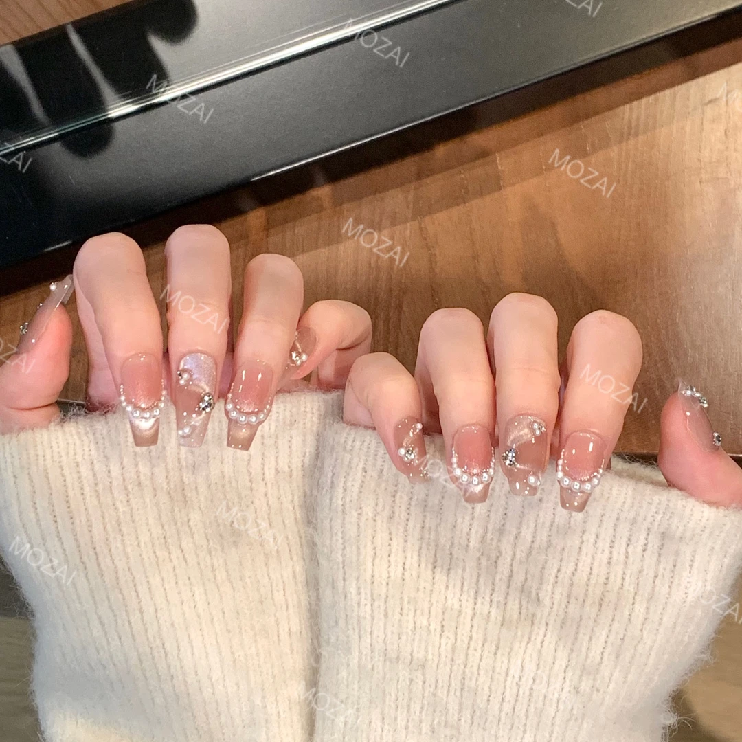 茉哉瑞瑞【巴洛可可】纯手工定制美甲可拆卸穿戴甲A3174