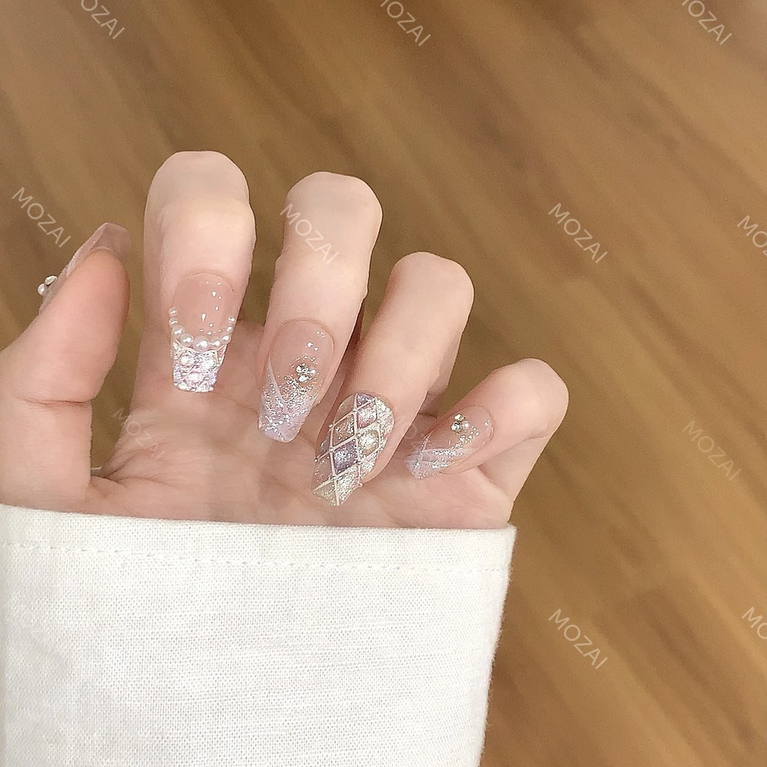 茉哉瑞瑞【时光之匣】纯手工定制美甲可拆卸穿戴甲A2988