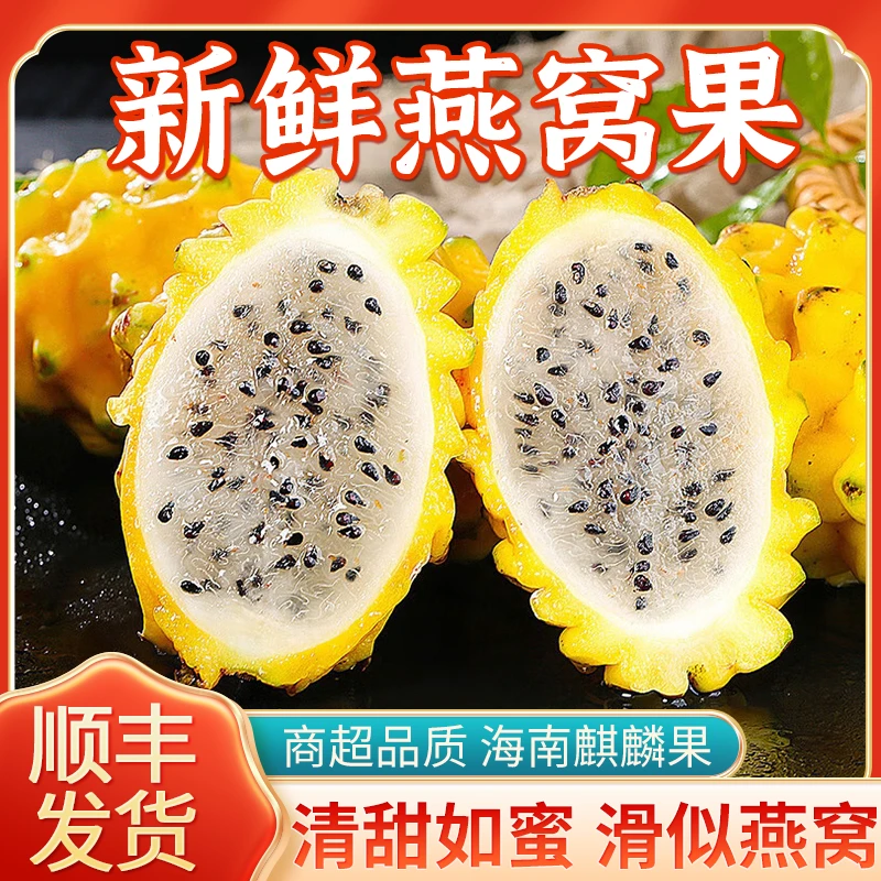 【顺丰】云南西双版纳燕窝果麒麟果孕妇当季热带水果黄皮白心火龙果