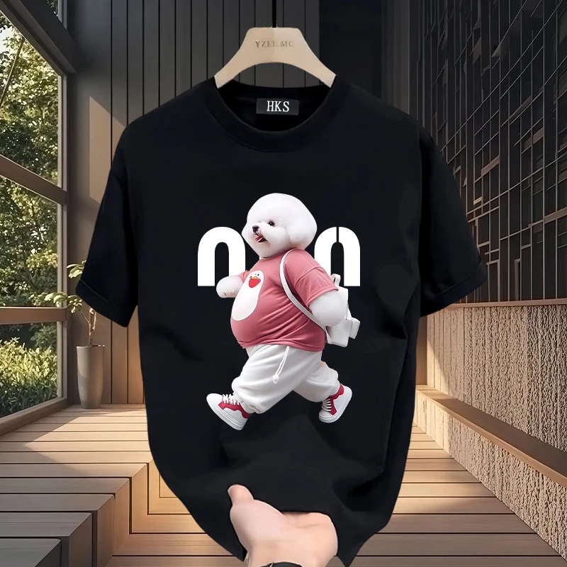 美式重磅纯棉设计感短袖男女T恤半袖衫百搭潮流个性痞帅圆领上衣