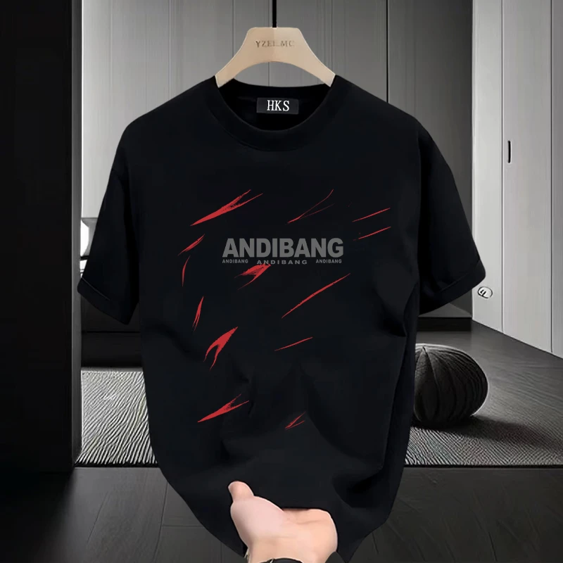 美式痞帅重磅纯棉短袖T恤青年男女款夏季ins潮牌百搭宽松休闲上衣