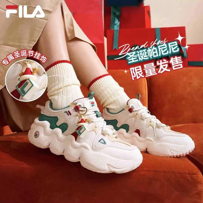 FILA斐乐女鞋《圣诞帕尼尼》面包鞋冬爆款时尚百搭老爹鞋F12W312113